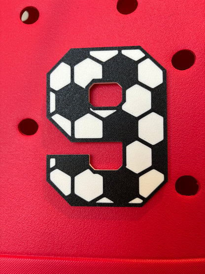 Soccer Number Bogg Charm | Sports Bogg Charm | Simple Southern Charm | Sports Uniform Bag Charm | Soccer Charm | Sports Soccer Charm