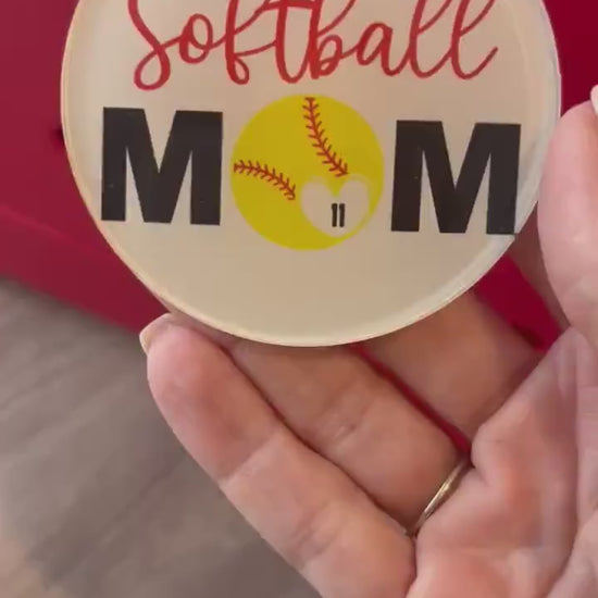 Softball Number Bogg Charm | Sports Mom Charm | Simple Southern Charm | Sports Uniform Bag Charm | Softball Charm | Sports Baseball Charm